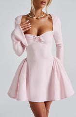 Sweetheart Long Sleeve Mini Dress