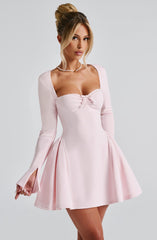 Sweetheart Long Sleeve Mini Dress