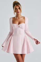 Sweetheart Long Sleeve Mini Dress