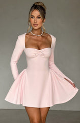 Sweetheart Long Sleeve Mini Dress