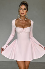 Sweetheart Long Sleeve Mini Dress
