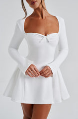 Sweetheart Long Sleeve Mini Dress