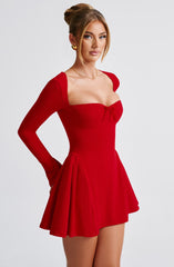 Sweetheart Long Sleeve Mini Dress