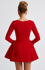 Sweetheart Long Sleeve Mini Dress
