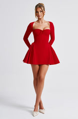 Sweetheart Long Sleeve Mini Dress