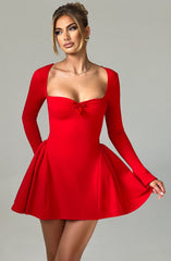 Sweetheart Long Sleeve Mini Dress
