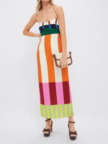 Paloma Multicolor Stripe Maxi Dress